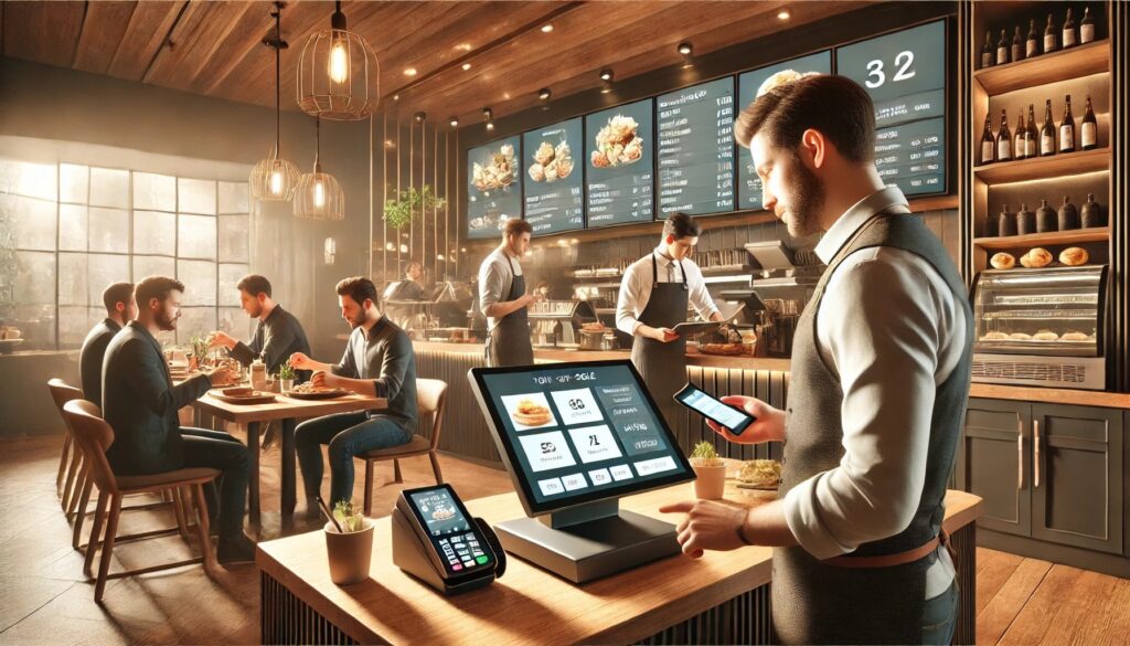 POs working in a redtaurant