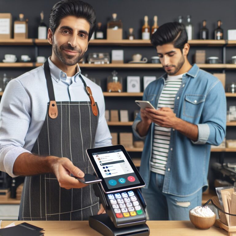 mobile point of sale system in a general store