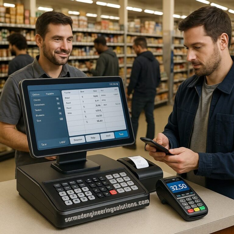 mobile point of sale system working in a restaurant